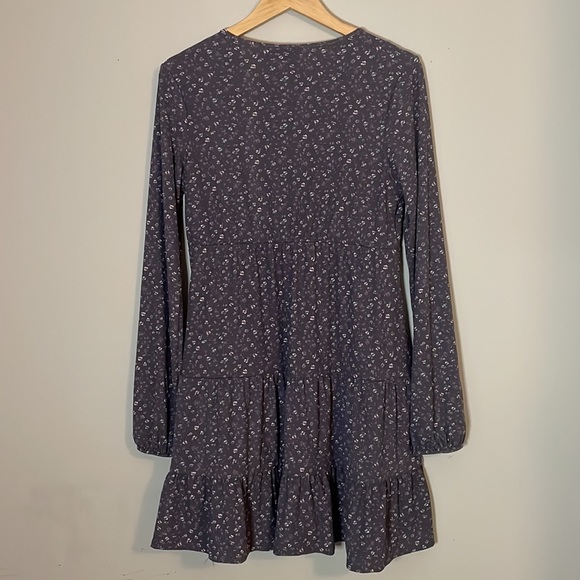 Floral Long Sleeve Babydoll Mini Dress New with Tag - Picture 8 of 11